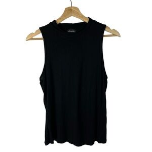 Justify Black Mock Neck Fitted Tank Top M